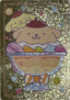 2026 Panini Hello Kitty & Friends: Fun Together! #195 Pompompurin – Cotton Candy Crew Glitter – Near Mint – voorkant
