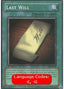 Last Will — Starter Deck: Yugi (SDY-035) Yu-Gi-Oh! card