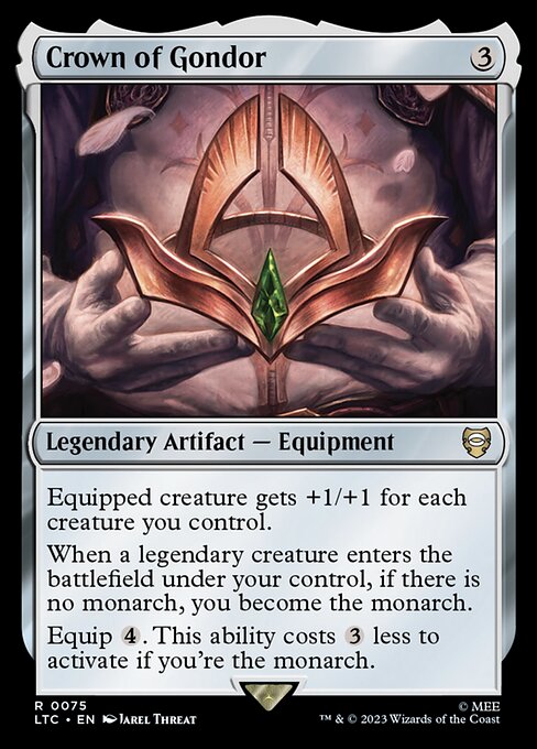 Crown of Gondor – Commander: The Lord of the Rings: Tales of Middle-earth (LTC-75) Magic: The Gathering card