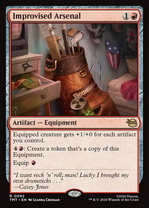 Improvised Arsenal – Teenage Mutant Ninja Turtles (TMT-92) Magic: The Gathering card