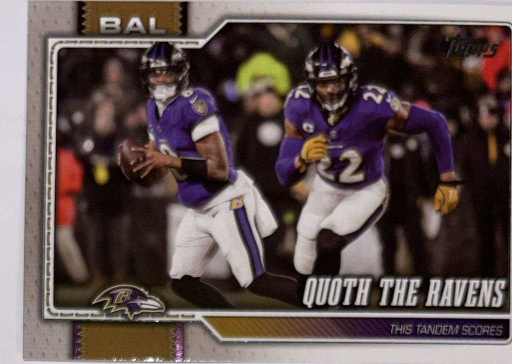 2026 Topps Football #300 Baltimore Ravens Combo Card – Near Mint – voorkant