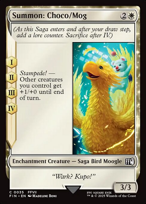 Summon: Choco/Mog – Final Fantasy (FIN-35) Magic: The Gathering card | LC-REM-20260804-15340148621644-00546117-018a-4286-bc20-b5446c5be56f Image principale du produit