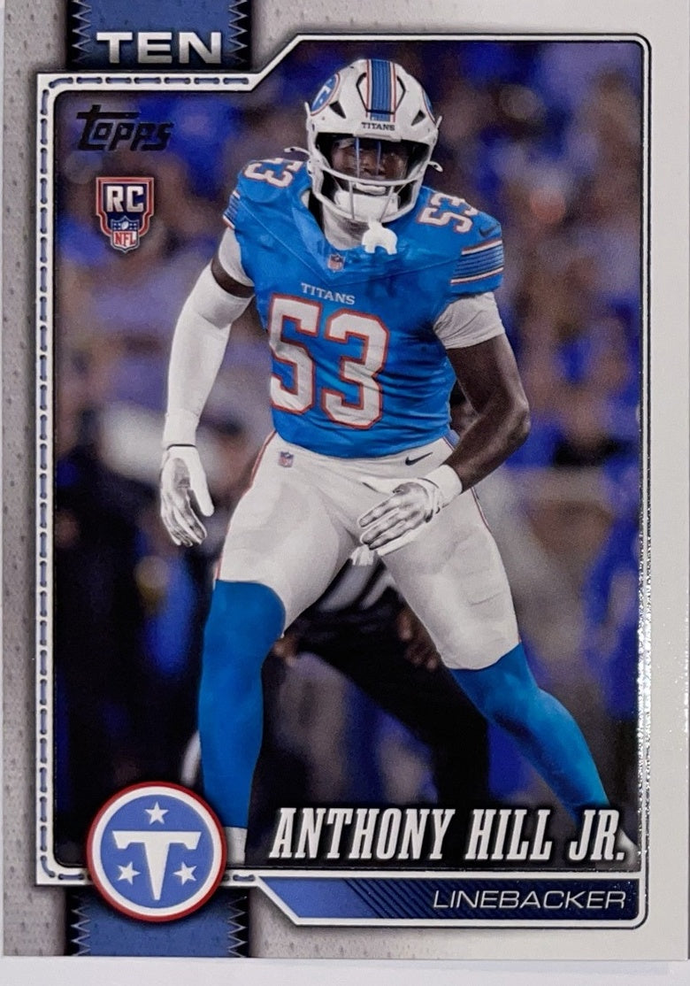 2026 Topps Football #389 Anthony Hill Jr. RC – Near Mint – voorkant
