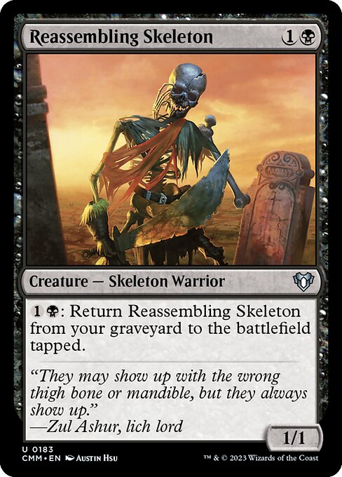 Reassembling Skeleton – Commander Masters (CMM-183) Magic: The Gathering card Immagine principale del prodotto