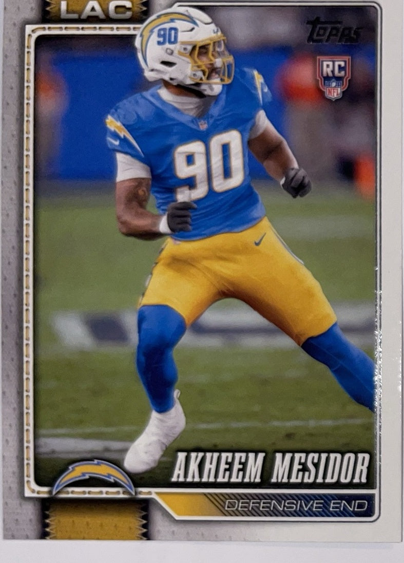 2026 Topps Football #345 Akheem Mesidor RC – Near Mint – voorkant