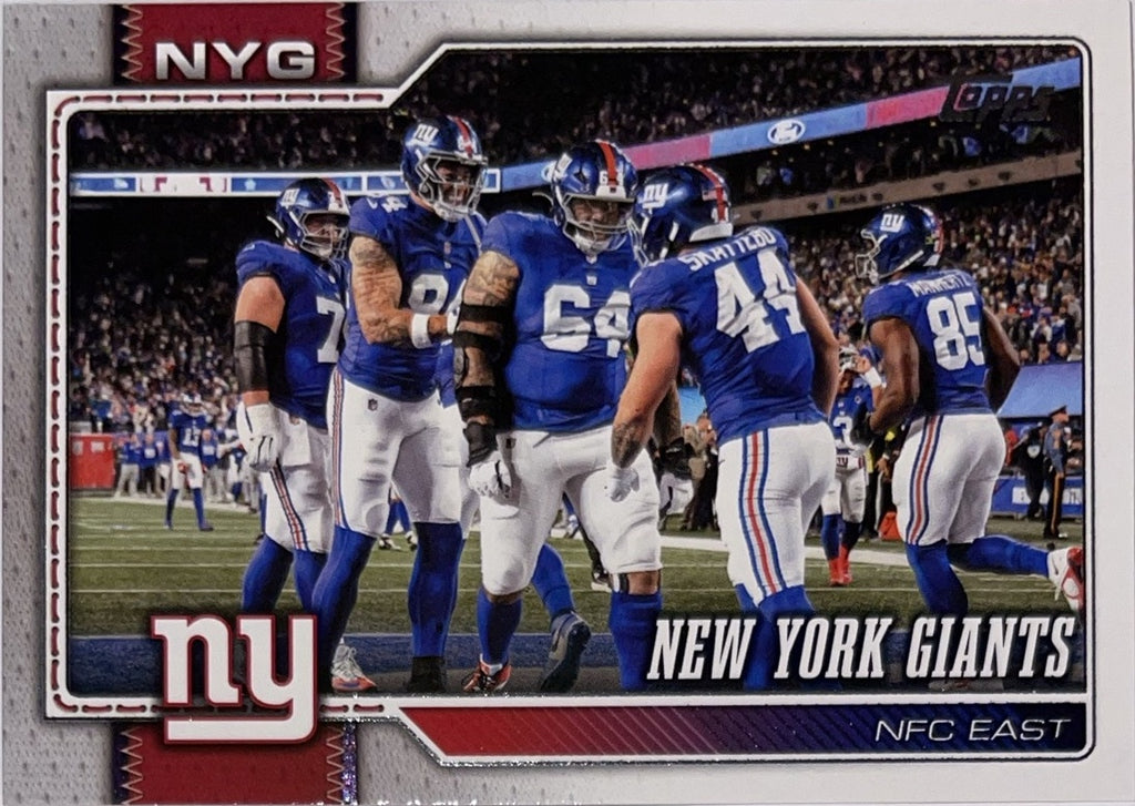 2026 Topps Football #275 New York Giants Team Card – Near Mint – voorkant