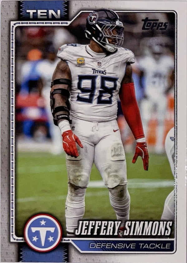 2026 Topps Football #257 Jeffery Simmons – Near Mint – voorkant