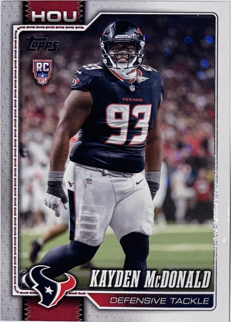 2026 Topps Football #364 Kayden McDonald RC – Near Mint – voorkant