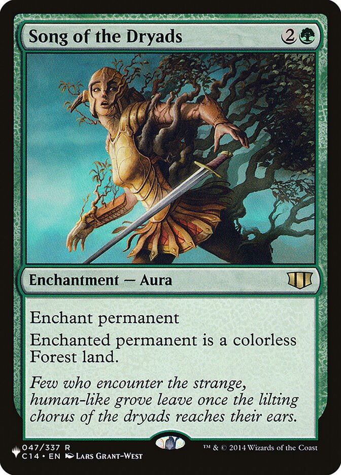 Magic-kaart Song of the Dryads ZNL-47 uit The List (Rare) Hoofdafbeelding