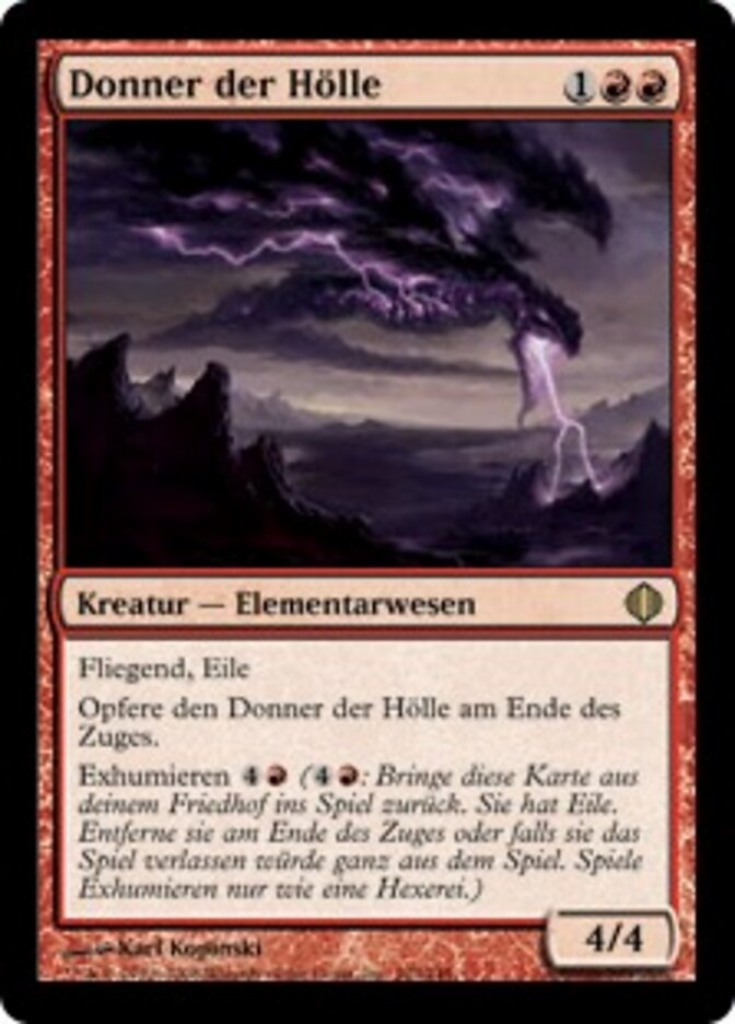 Magic-kaart Hell's Thunder ALA-103 uit Shards of Alara (Rare) Imagen principal del producto