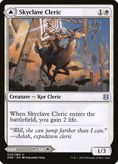 Skyclave Cleric // Skyclave Basilica – Zendikar Rising (ZNR-40) Magic: The Gathering card