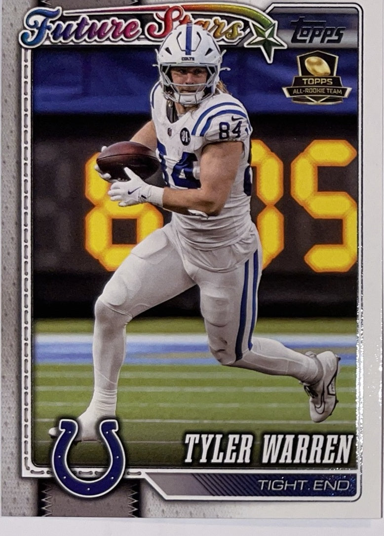 2026 Topps Football #265 Tyler Warren Future Stars – Near Mint – voorkant