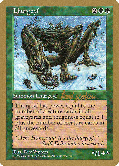 Magic-kaart Lhurgoyf WC97-sg309 uit WCD 1997: Svend Geertsen (Special)