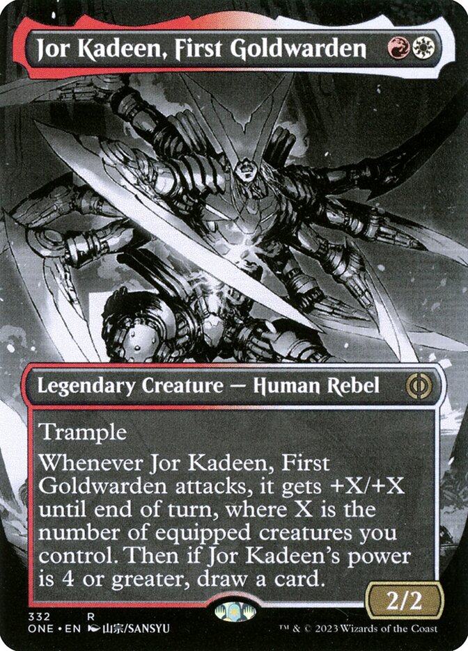 Magic-kaart Jor Kadeen, First Goldwarden XONE-332 uit Phyrexia: All Will Be One: Extras (Rare) Hoofdafbeelding
