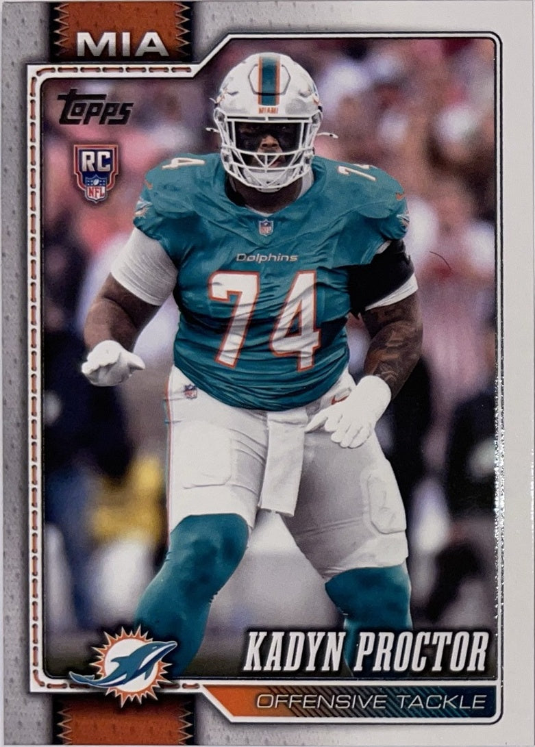 2026 Topps Football #353 Kadyn Proctor RC – Near Mint – voorkant