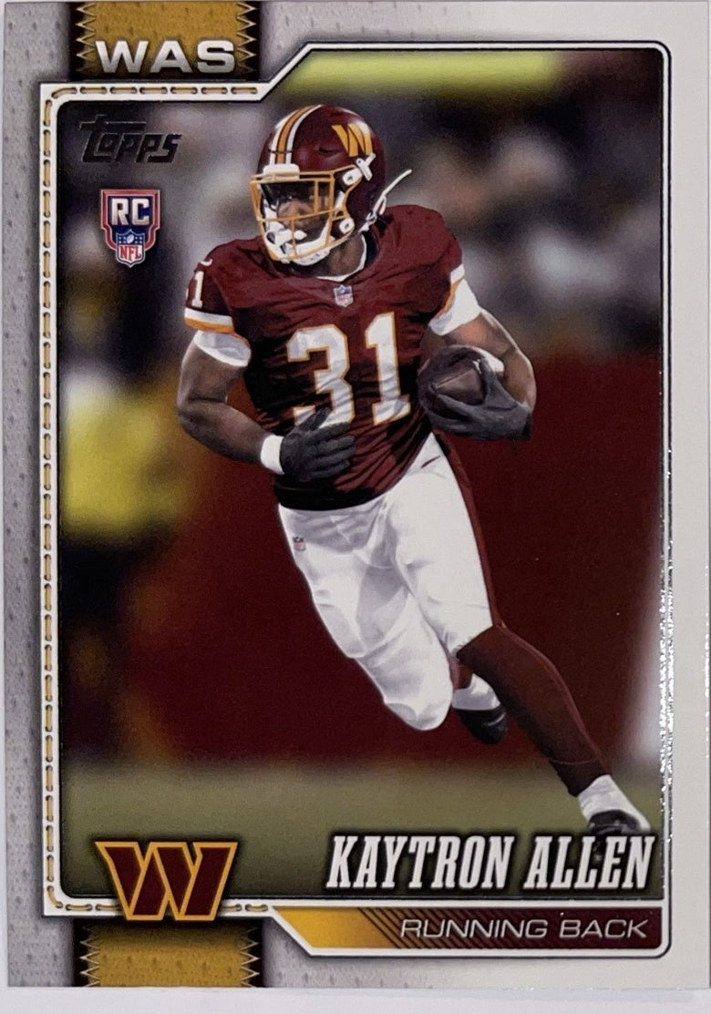 2026 Topps Football #315 Kaytron Allen RC – Near Mint – voorkant