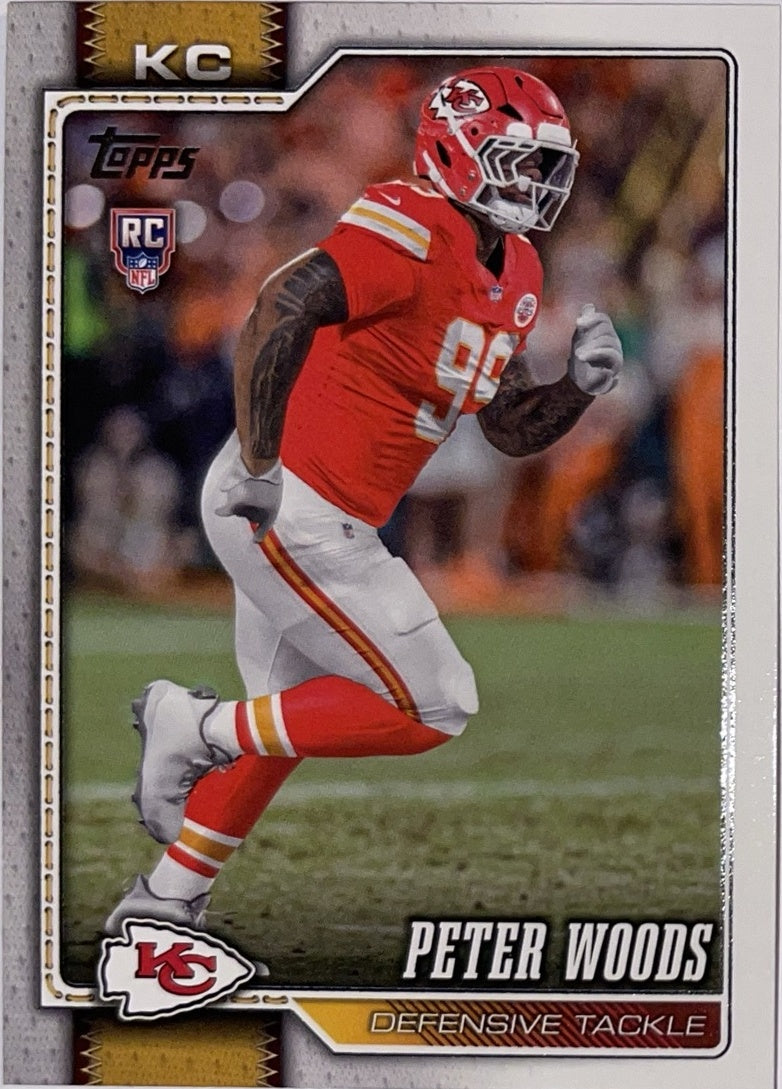 2026 Topps Football #342 Peter Woods RC – Near Mint – voorkant
