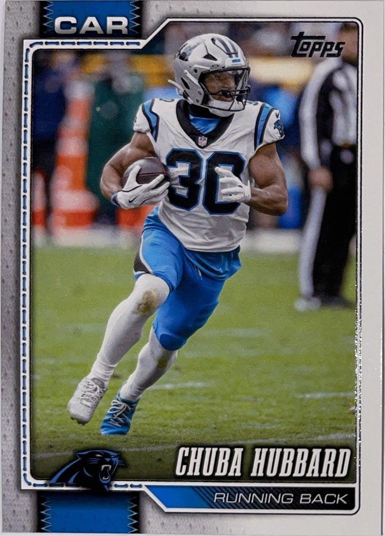 2026 Topps Football #28 Chuba Hubbard – Near Mint – voorkant