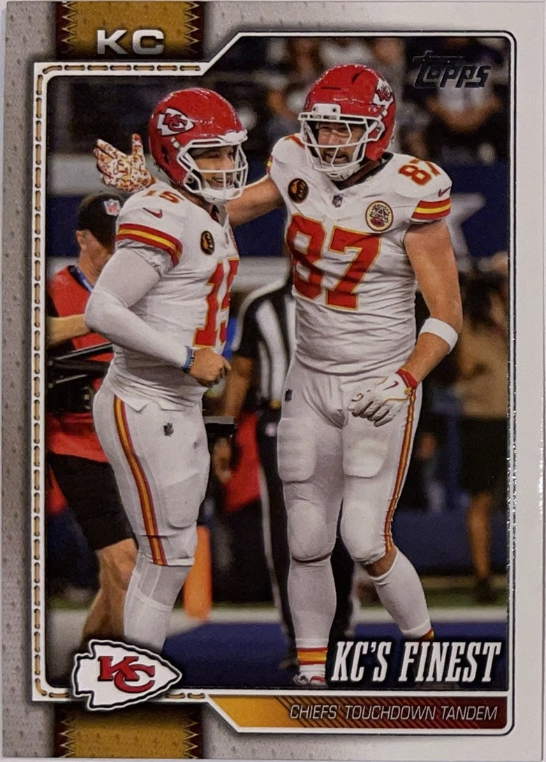 2026 Topps Football #291 Kansas City Chiefs Combo Card – Near Mint – voorkant