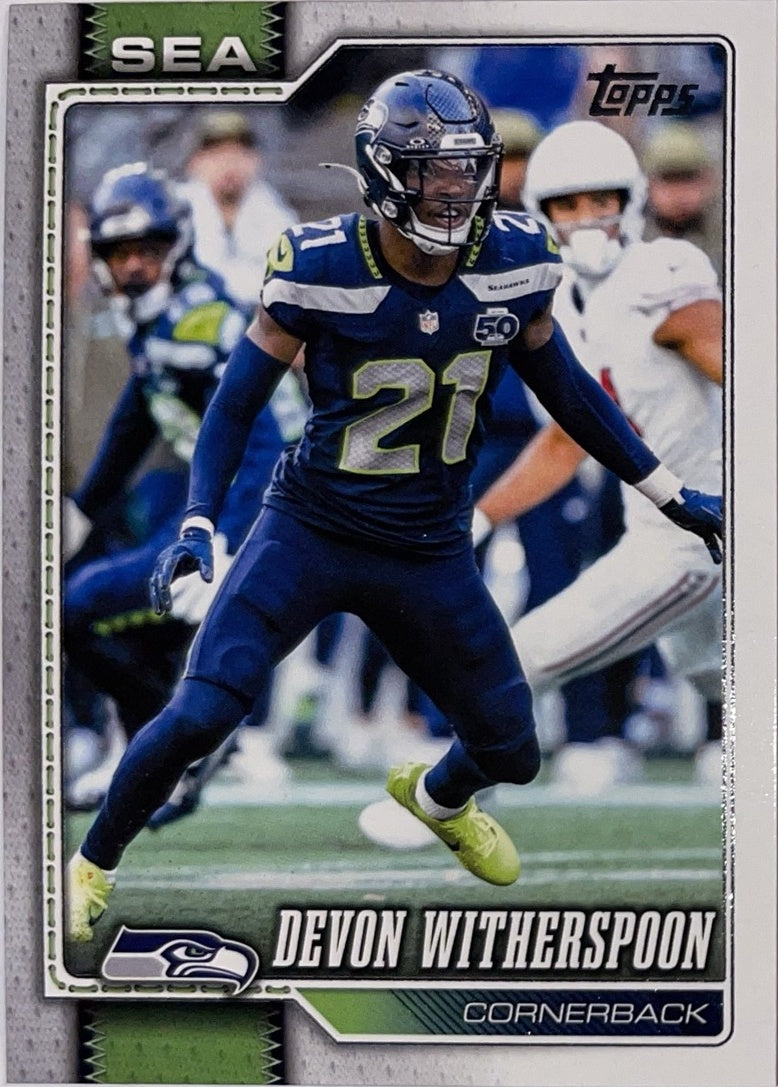 2026 Topps Football #179 Devon Witherspoon – Near Mint – voorkant