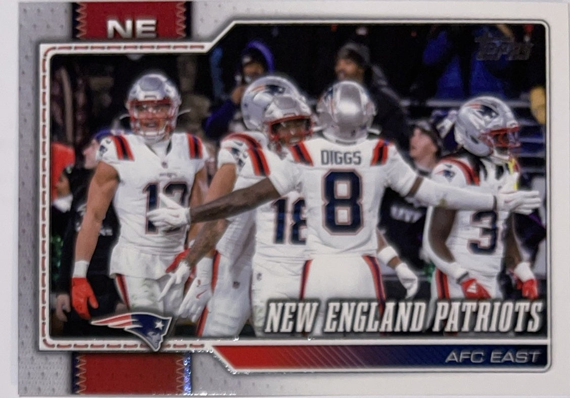 2026 Topps Football #278 New England Patriots Team Card – Near Mint – voorkant