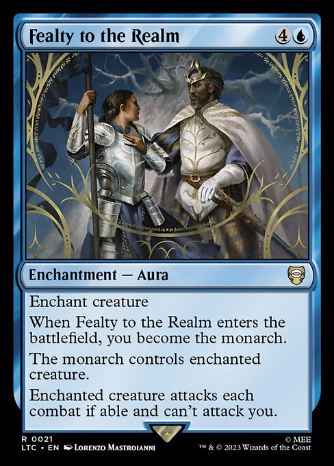 Fealty to the Realm – Commander: The Lord of the Rings: Tales of Middle-earth (LTC-21) Magic: The Gathering card