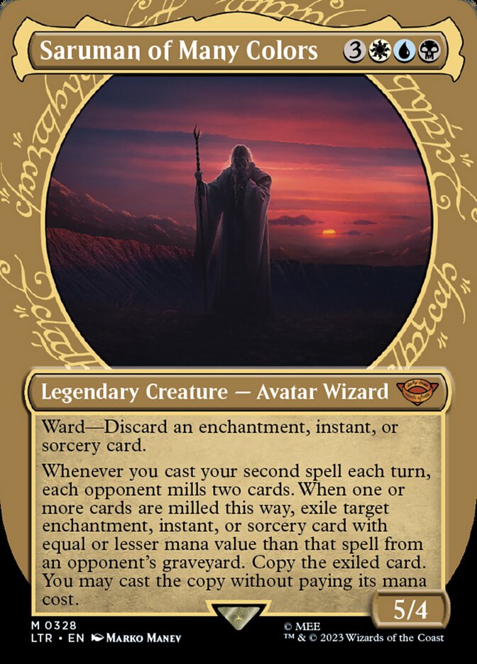 Magic-kaart Saruman of Many Colors LTR-328 uit The Lord of the Rings: Tales of Middle-earth (Mythic)