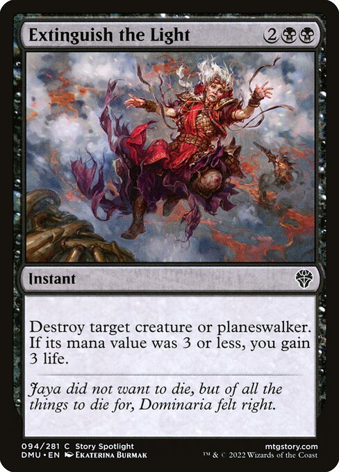 Extinguish the Light – Dominaria United (DMU-94) Magic: The Gathering card