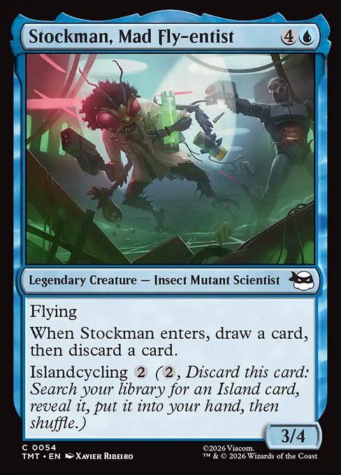 Stockman, Mad Fly-entist – Teenage Mutant Ninja Turtles (TMT-54) Magic: The Gathering card
