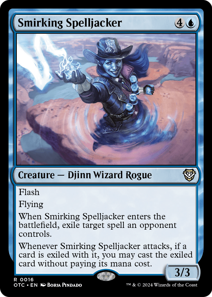 Smirking Spelljacker – Commander: Outlaws of Thunder Junction 16 – Magic: The Gathering single card Immagine principale del prodotto