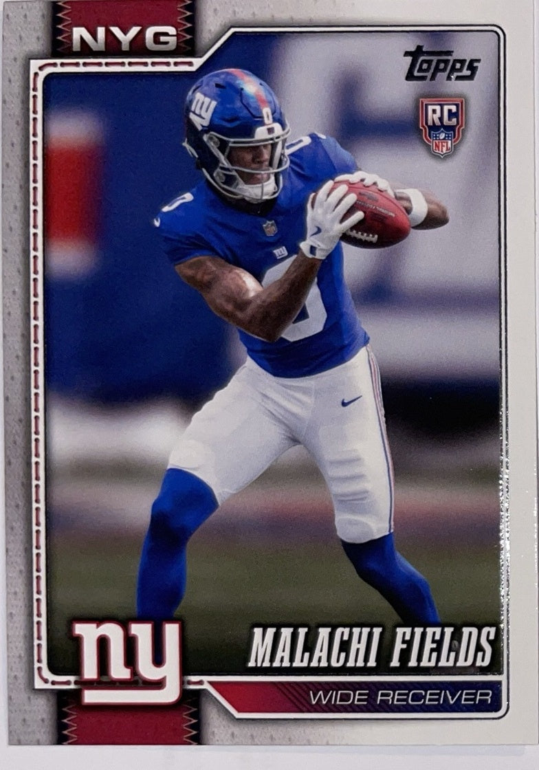 2026 Topps Football #330 Malachi Fields RC – Near Mint – voorkant
