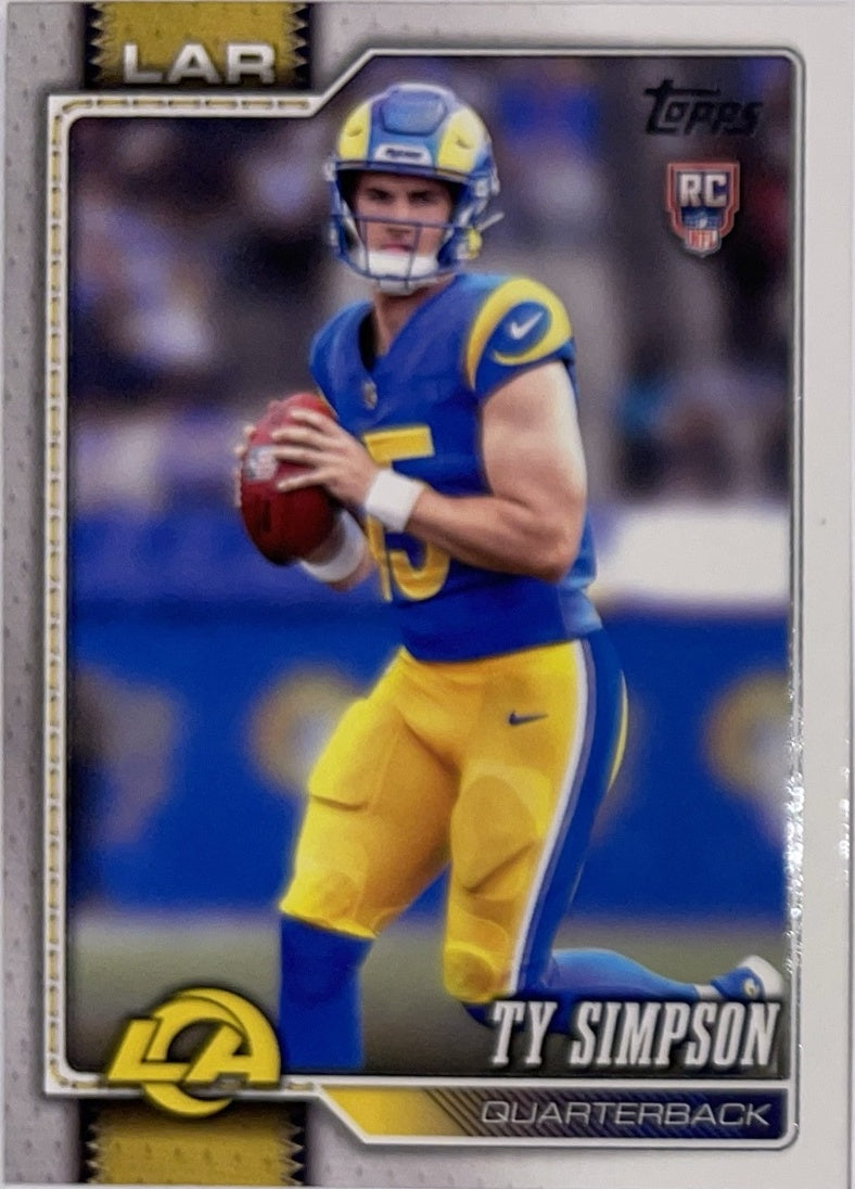 2026 Topps Football #302 Ty Simpson RC – Near Mint – voorkant