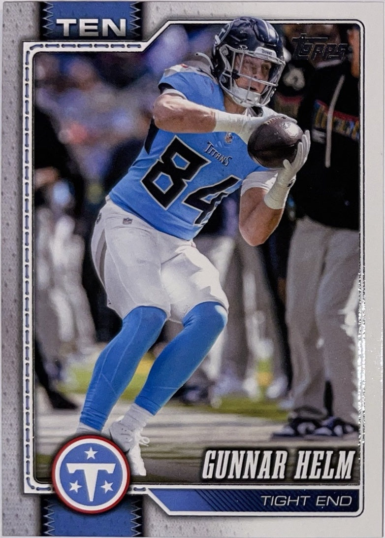 2026 Topps Football #255 Gunnar Helm – Near Mint – voorkant