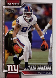 2026 Topps Football #151 Theo Johnson – voorkant | Lichcards
