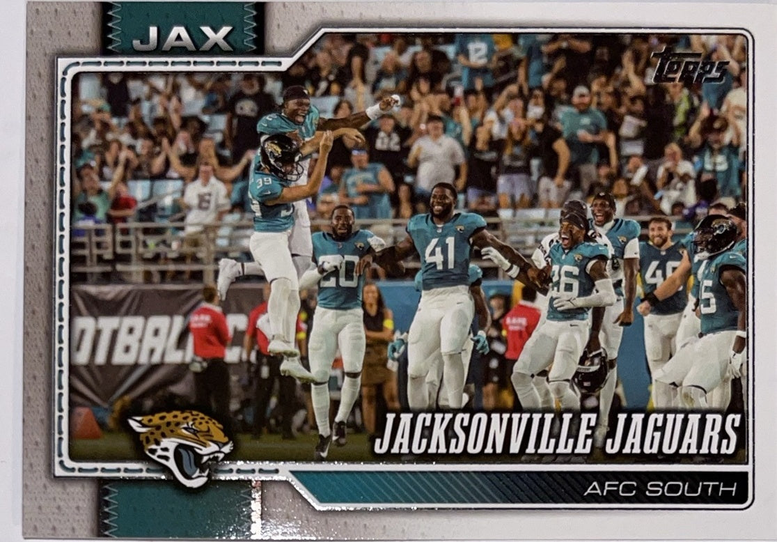 2026 Topps Football #274 Jacksonville Jaguars Team Card – Near Mint – voorkant
