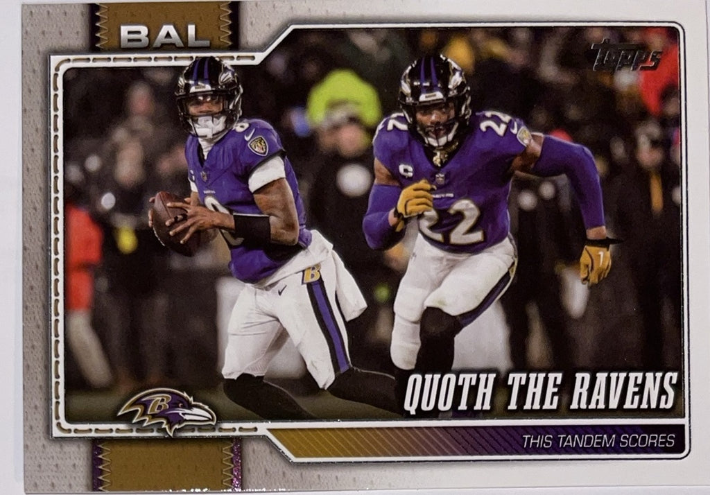 2026 Topps Football #300 Baltimore Ravens Combo Card – Near Mint – voorkant
