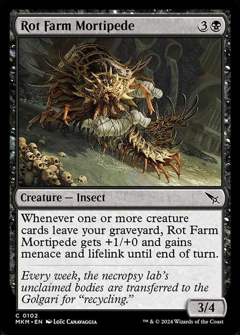 Rot Farm Mortipede – Murders at Karlov Manor (MKM-102) Magic: The Gathering card Hoofdafbeelding
