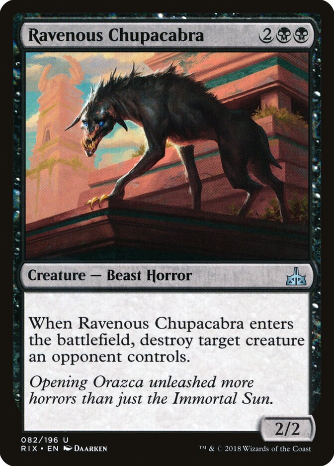 Ravenous Chupacabra - Rivals of Ixalan (Uncommon) [RIX-82]