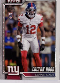 2026 Topps Football #381 Colton Hood RC – Near Mint – voorkant