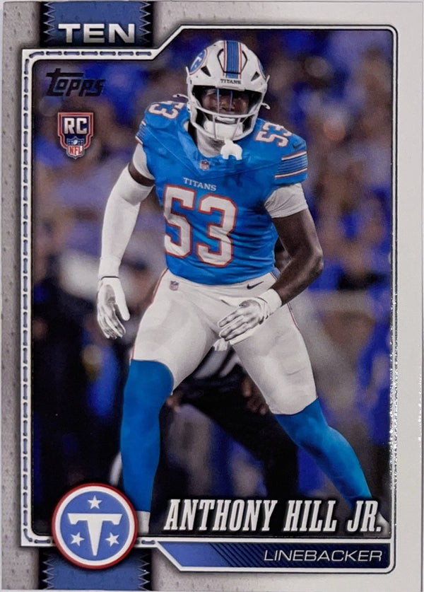 2026 Topps Football #389 Anthony Hill Jr. RC – Near Mint – voorkant