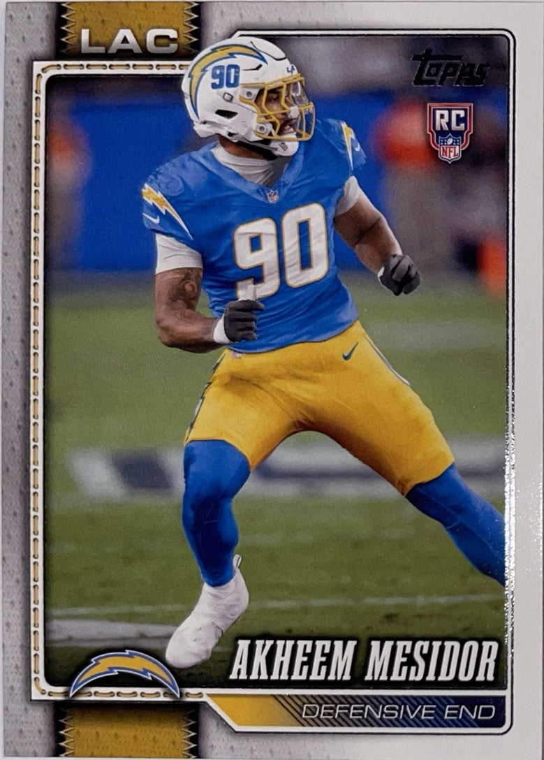 2026 Topps Football #345 Akheem Mesidor RC – Near Mint – voorkant