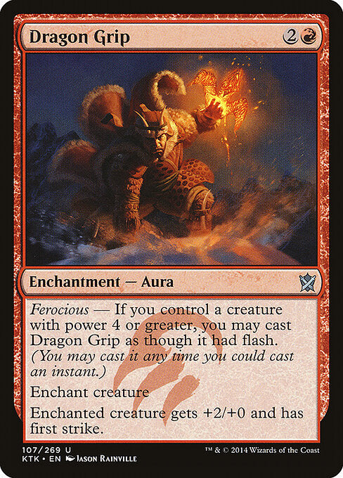 Dragon Grip – Khans of Tarkir (KTK-107) Magic: The Gathering card