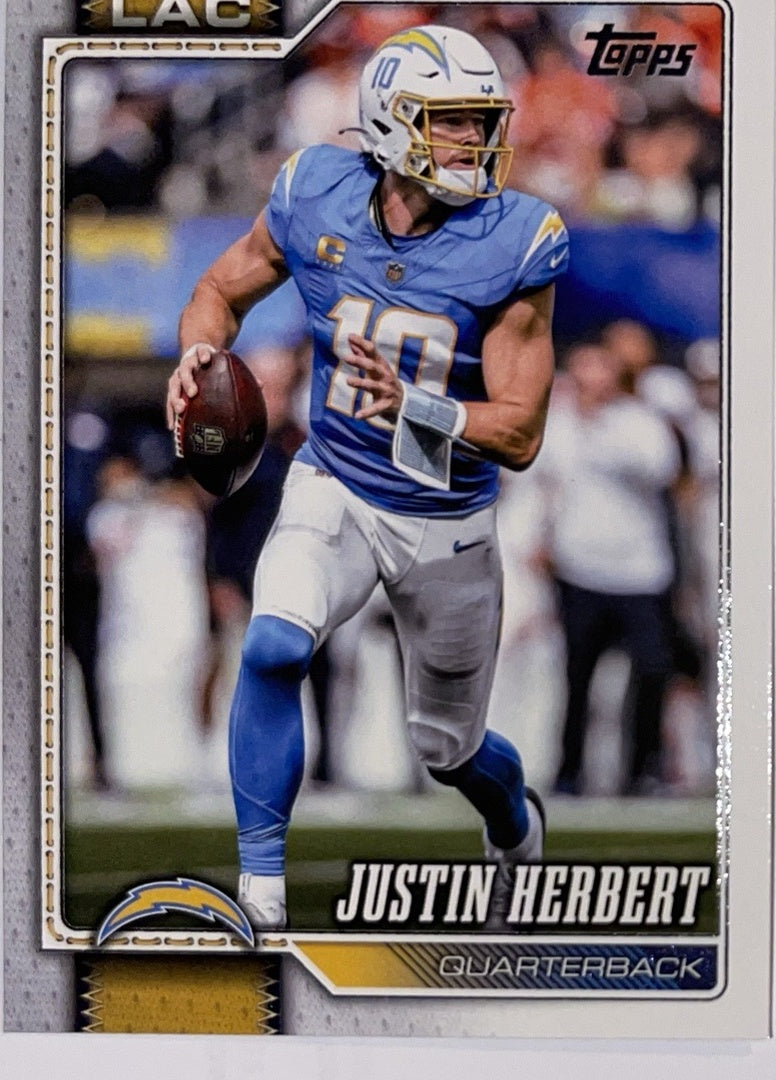 2026 Topps Football #110 Justin Herbert – Near Mint – voorkant