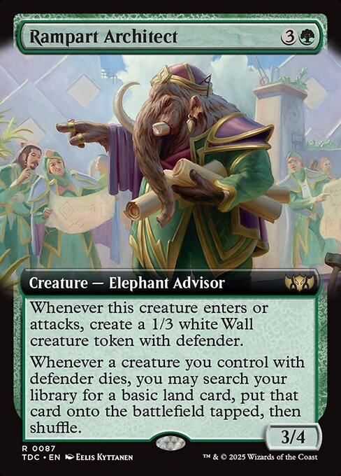 Rampart Architect – Tarkir: Dragonstorm Commander (TDC-87) Magic: The Gathering card | LC-REM-20260804-15409870307660-027dc6b6-cf74-423d-a6b4-3d7feb05a809