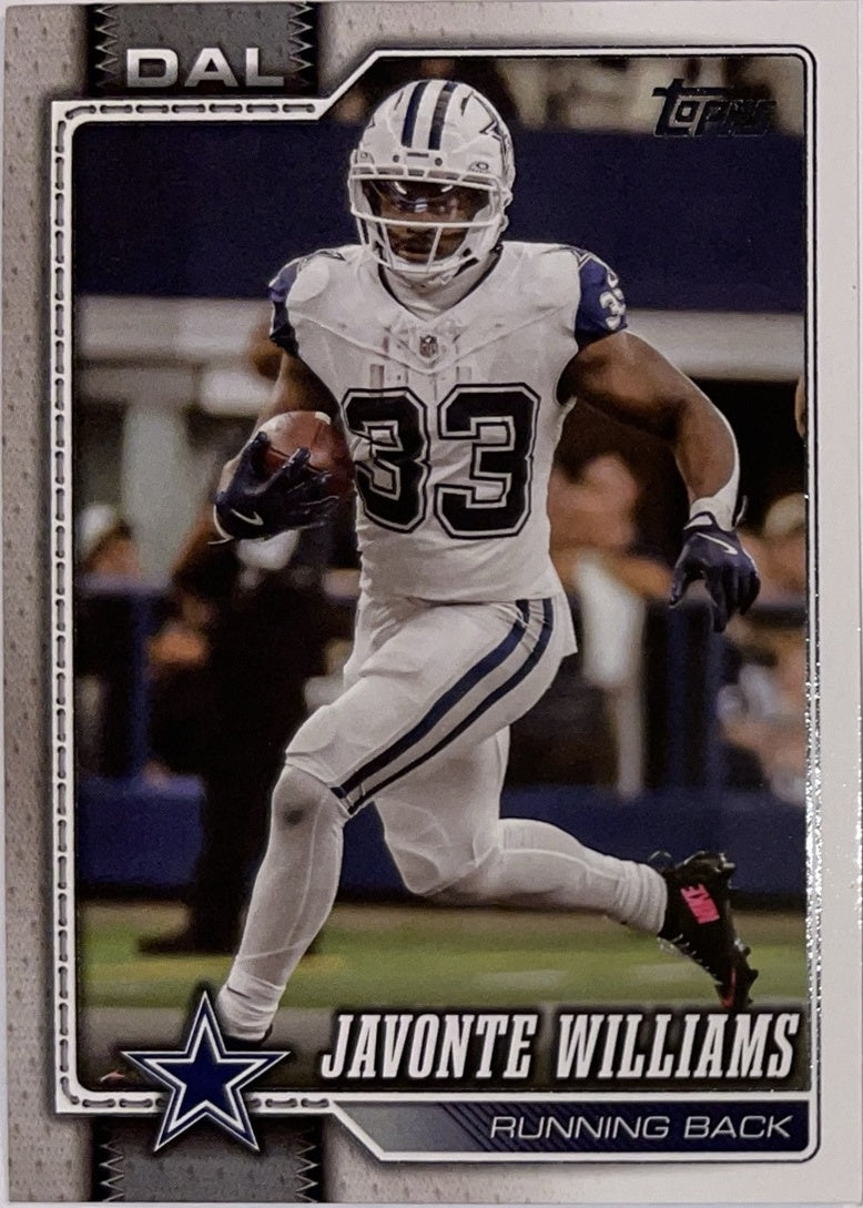 2026 Topps Football #51 Javonte Williams – Near Mint – voorkant