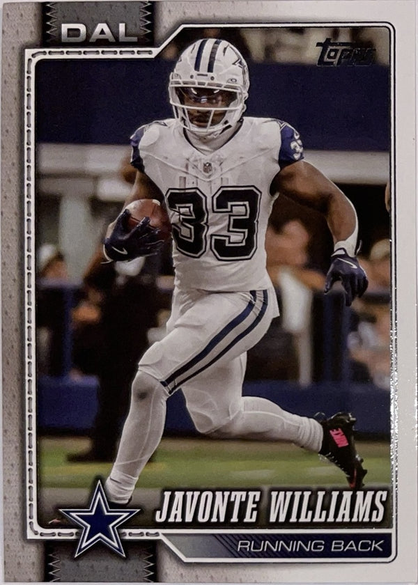 2026 Topps Football #51 Javonte Williams – Near Mint – voorkant