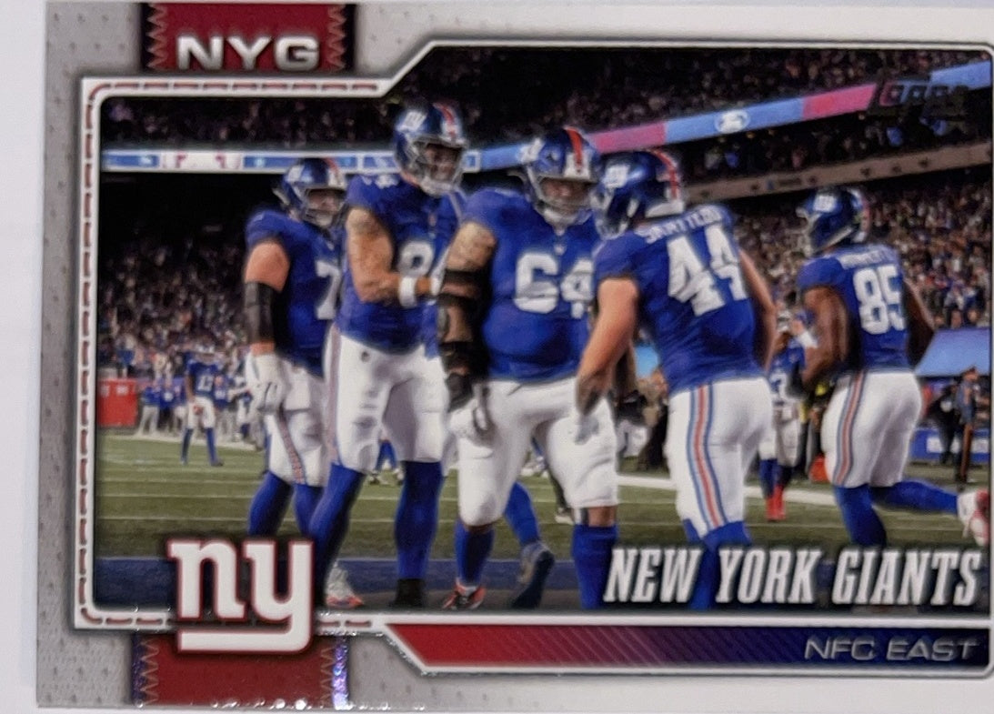 2026 Topps Football #275 New York Giants Team Card – Near Mint – voorkant