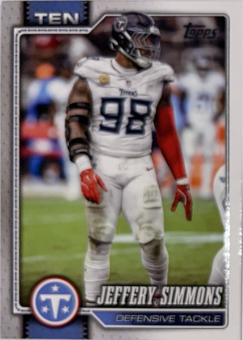 2026 Topps Football #257 Jeffery Simmons – Near Mint – voorkant