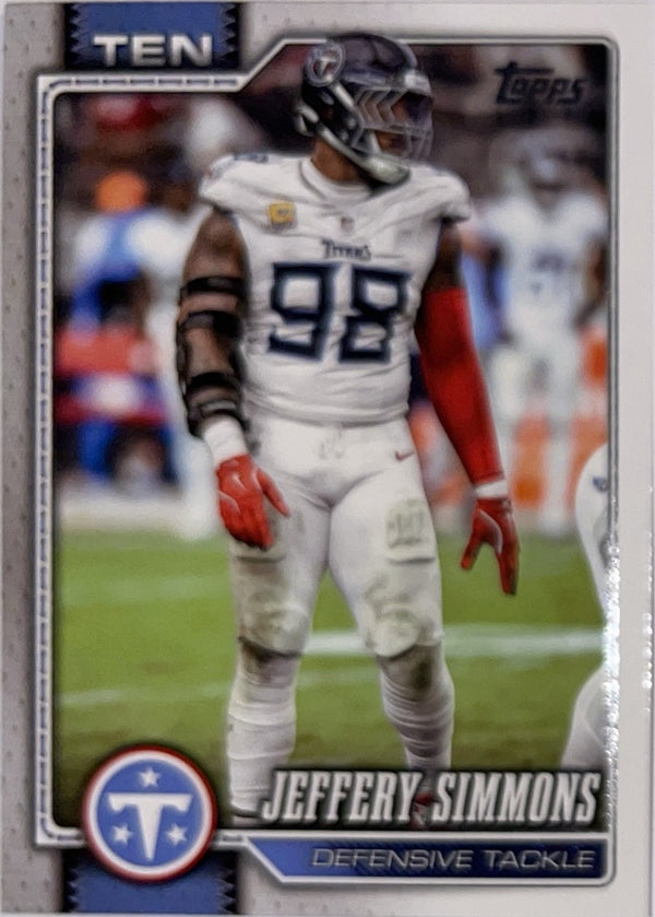 2026 Topps Football #257 Jeffery Simmons – Near Mint – voorkant