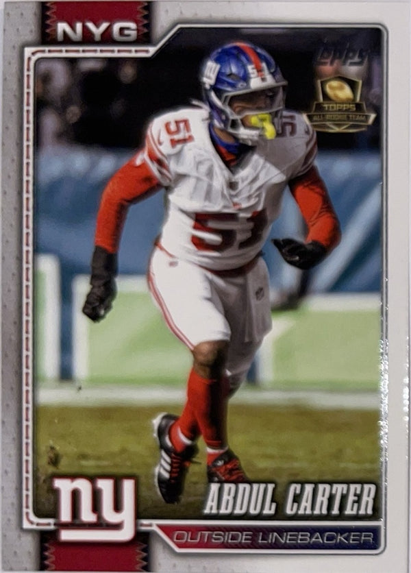 2026 Topps Football #150 Abdul Carter – Near Mint – voorkant
